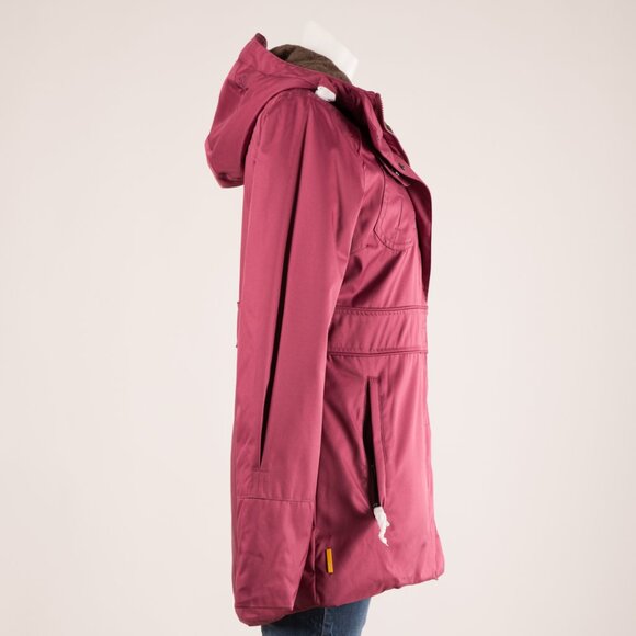 Lolé Burgundy Waterproof Hooded Parka Jacket – Size M - Picture 4 of 9